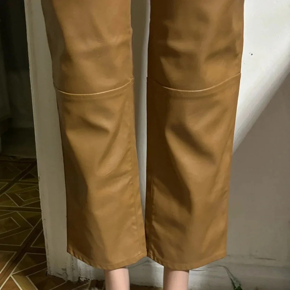 NWT BLANKNYC Women’s Baxter Leather Nude Pants - Picture 7 of 15